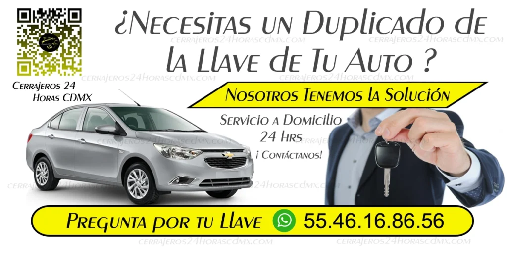 Duplicado de llave de auto en CDMX